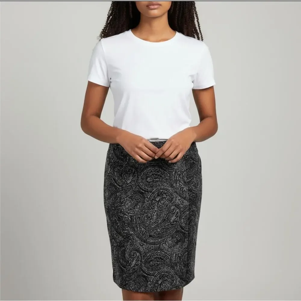 Michael Kors Paisley Mini Midi Skirt